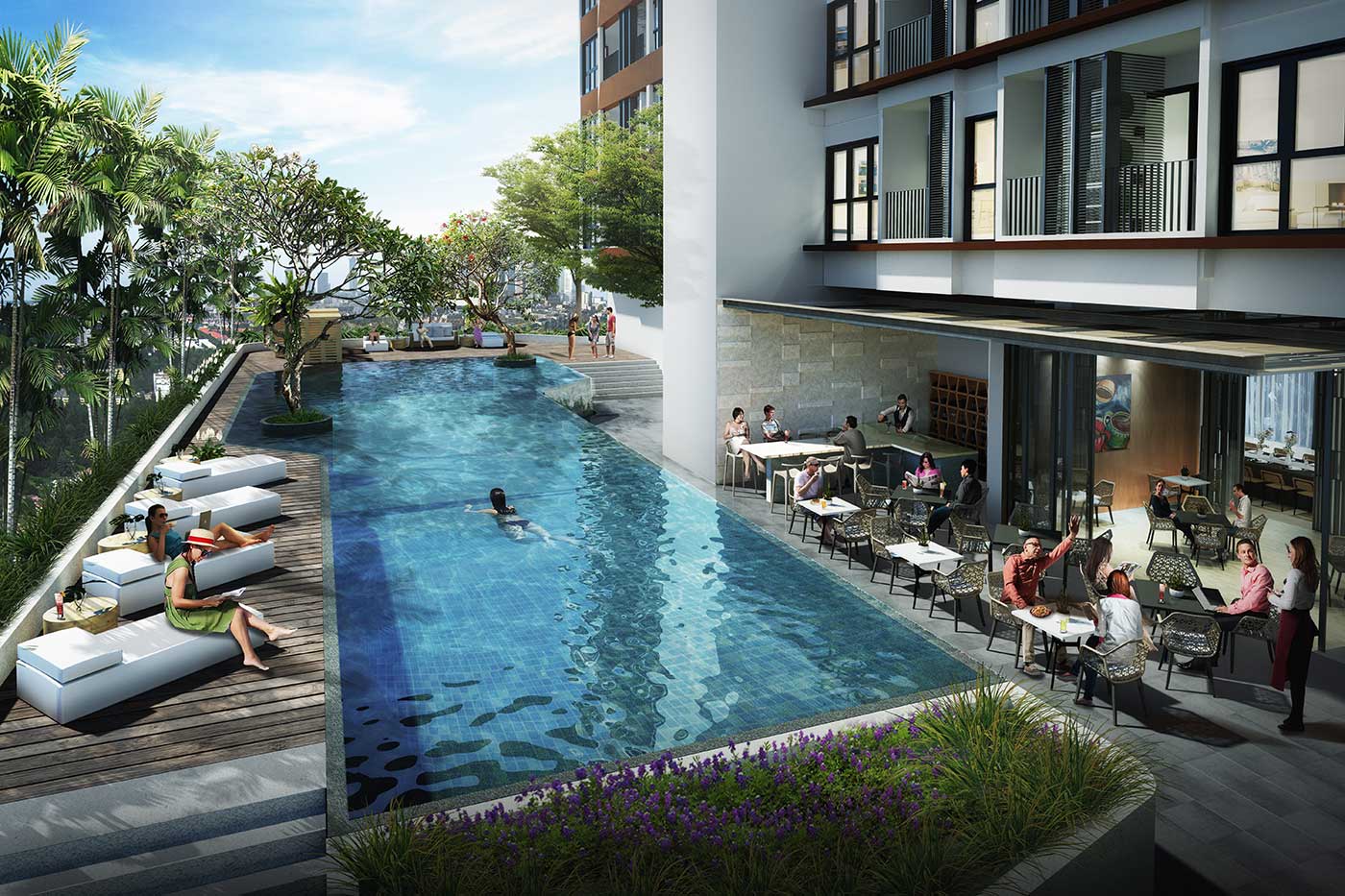 Vasaka Nines Alder Interior Function Room Pool Bar